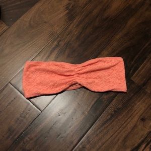 Aerie Strapless Lace Coral Bralette SM